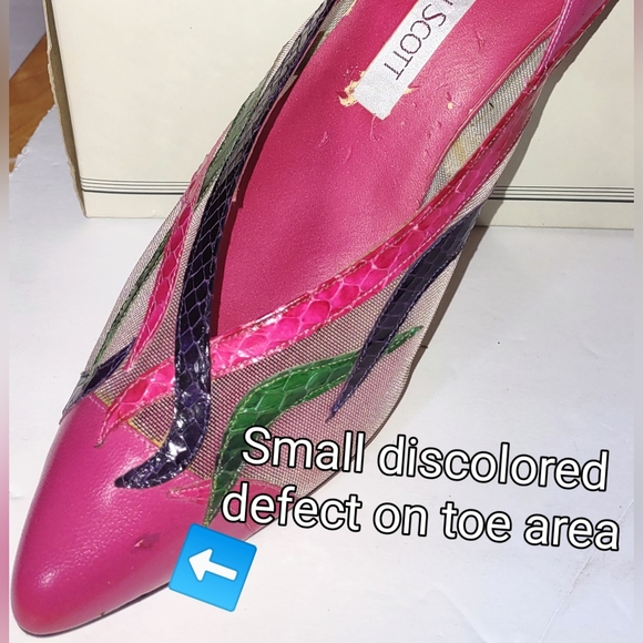 Vintage Karen Scott Fuchsia Heels - Picture 4 of 13